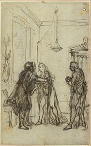 Étude pour "La Pharsale" de Lucain, Canto II - Hubert Francois Gravelot