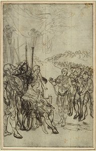 Étude pour "La Pharsale" de Lucain, Canto IV - Hubert Francois Gravelot