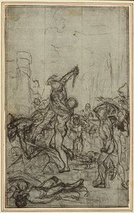Étude pour "La Pharsale" de Lucain, Canto IV - Hubert Francois Gravelot