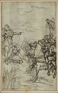 Étude pour "La Pharsale" de Lucain, Canto I - Hubert Francois Gravelot
