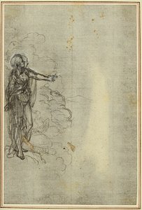 Étude pour "La Pharsale" de Lucain, Canto I, figure féminine debout - Hubert Francois Gravelot