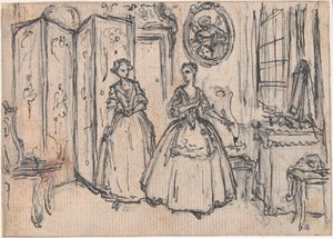 Étude pour « Du pouvoir du gardien », vignette gravée dans « Chansons de l