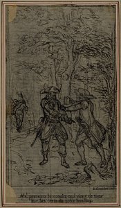 Étude pour la vignette-frontispice de "La Partie de Chasse de Henri IV" de Colle, Acte II - Hubert Francois Gravelot