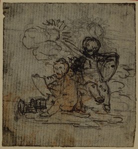 Study for Vignette-Frontispiece of Tacitus "Tibère, ou Les Six Premiers Livres des Annales", Vol. 1 - Hubert Francois Gravelot
