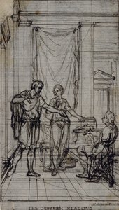 Étude pour une vignette dans les "Contes Moraux" de Jean François Marmontel - Hubert Francois Gravelot