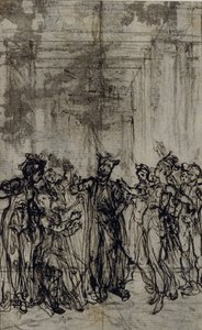 Étude pour une vignette dans les "Contes Moraux" de Jean François Marmontel - Hubert Francois Gravelot