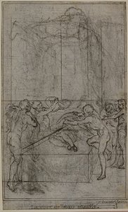 Study for an illustration in Tacitus "Tibère, ou Les Six Premiers Livres des Annales", Book VI, Vol. 3, 1st Study - Hubert Francois Gravelot