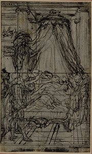 Study for an illustration in Tacitus "Tibère, ou Les Six Premiers Livres des Annales", Book VI, Vol. 3, 2nd Study - Hubert Francois Gravelot