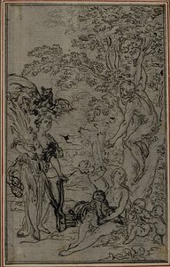 Étude pour la vignette du "De la Nature des Choses" de Lucrèce, Vol. II, Livre V - Hubert Francois Gravelot