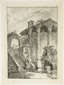 Temple ancien, planche cinq de Les Soirées de Rome