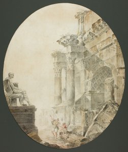 Arc de Constantin avec statue de Néron - Hubert Robert