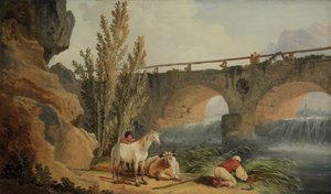 Pont sur une cascade - Hubert Robert