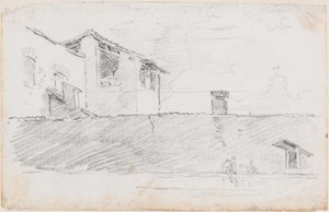 Toits derrière un mur