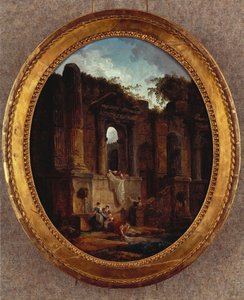 Paysage avec ruines