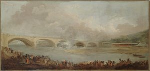 Le décintrement du pont de Neuilly, le 22 septembre 1772, entre 1772 et 1775