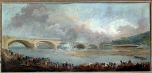 Le décintrement du pont de Neuilly le 22/09/1772 Peinture de Hubert Robert (1733-1808) 1772 Paris, Musée Carnavalet