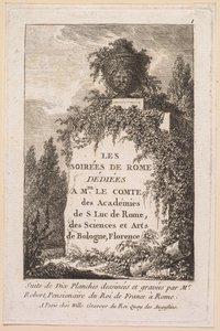 Les Soirées de Rome : Page de titre - Hubert Robert