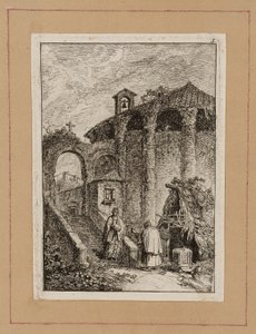 Planche cinq de Soirées à Rome - Hubert Robert
