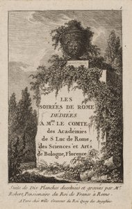 Première planche des Soirées à Rome - Hubert Robert