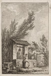 Planche sept des Soirées à Rome - Hubert Robert