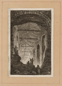 Planche dix de Soirées à Rome - Hubert Robert