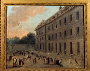 Récréation des prisonniers à Saint-Lazare: la partie de ballon - Hubert Robert