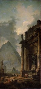 Ruines avec pyramide