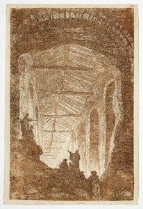 The Antique Gallery, plate ten from Les Soirées de Rome - Hubert Robert