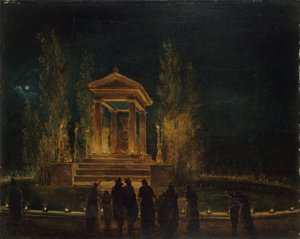 Le mausolée temporaire de Jean-Jacques Rousseau, vers 1794