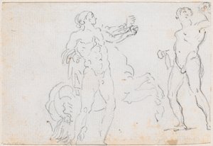 Deux études de la statue d