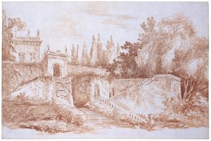 Vue des jardins de la Villa Mattei - Hubert Robert