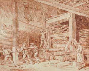 Presse à vin, vers 1759