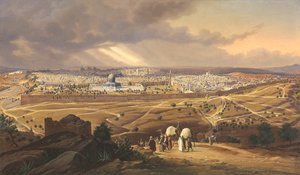 Vue de Jérusalem, 1847 - Hubert Sattler