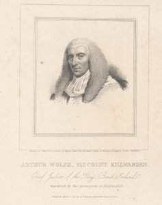 Arthur Wolfe, vicomte Killwarden, gravé par G. Robinson