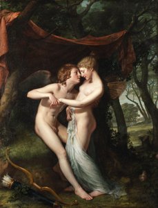 Italien : Cupidon et Psyché dans la charmille nuptiale Cupidon et Psyché dans la charmille nuptiale - Hugh Douglas Hamilton