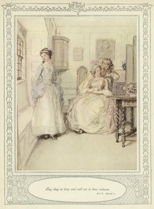 Illustration pour She Stoops to Conquer de Goldsmith - Hugh Thomson