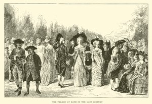 La Parade à Bath au Siècle Dernier (gravure)