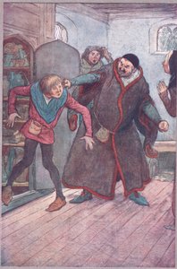 Vilain ! Larron ! (tirant Simple dehors) (illustration de Les Joyeuses Commères de Windsor)