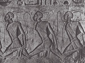 Afrique : Relief égyptien, transport de prisonniers, en Nubie - Hugo Adolf Bernatzik