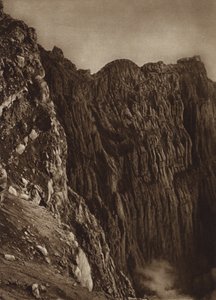 Mexique : Le cratère de Popocatepetl (photo n/b) - Hugo Brehme