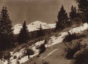 Mexique : Iztacihuatl (photo n/b) - Hugo Brehme