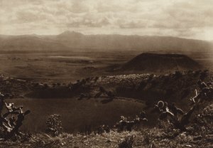 Mexique : La Caldera, volcans éteints dans les environs de la capitale Mexico (photo n/b) - Hugo Brehme