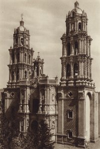 Mexique : San Luis de Potosi, La Catedral (photo n/b) - Hugo Brehme