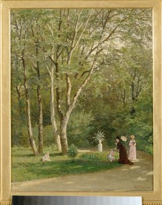 Dans un jardin viennois - In a Viennese garden ... (painting on canvas)