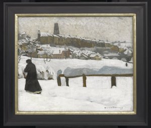 Fribourg sous la neige, vers 1920