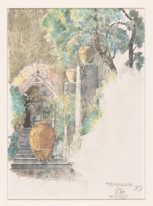 Escalier dans le jardin de Taormina