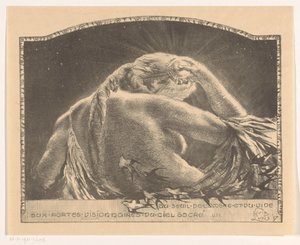 Représentation avec femme et hirondelles - Huib Luns