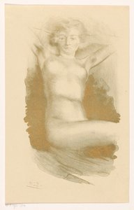 Femme nue assise - Huib Luns