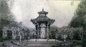Conception pour une Volière et une Pergola de Style Chinois