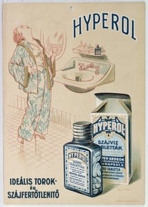 Publicité pour les comprimés de bain de bouche Hyperol, 1930